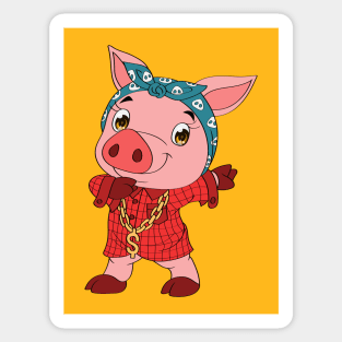 Pig Dabbing Cartoon Sticker